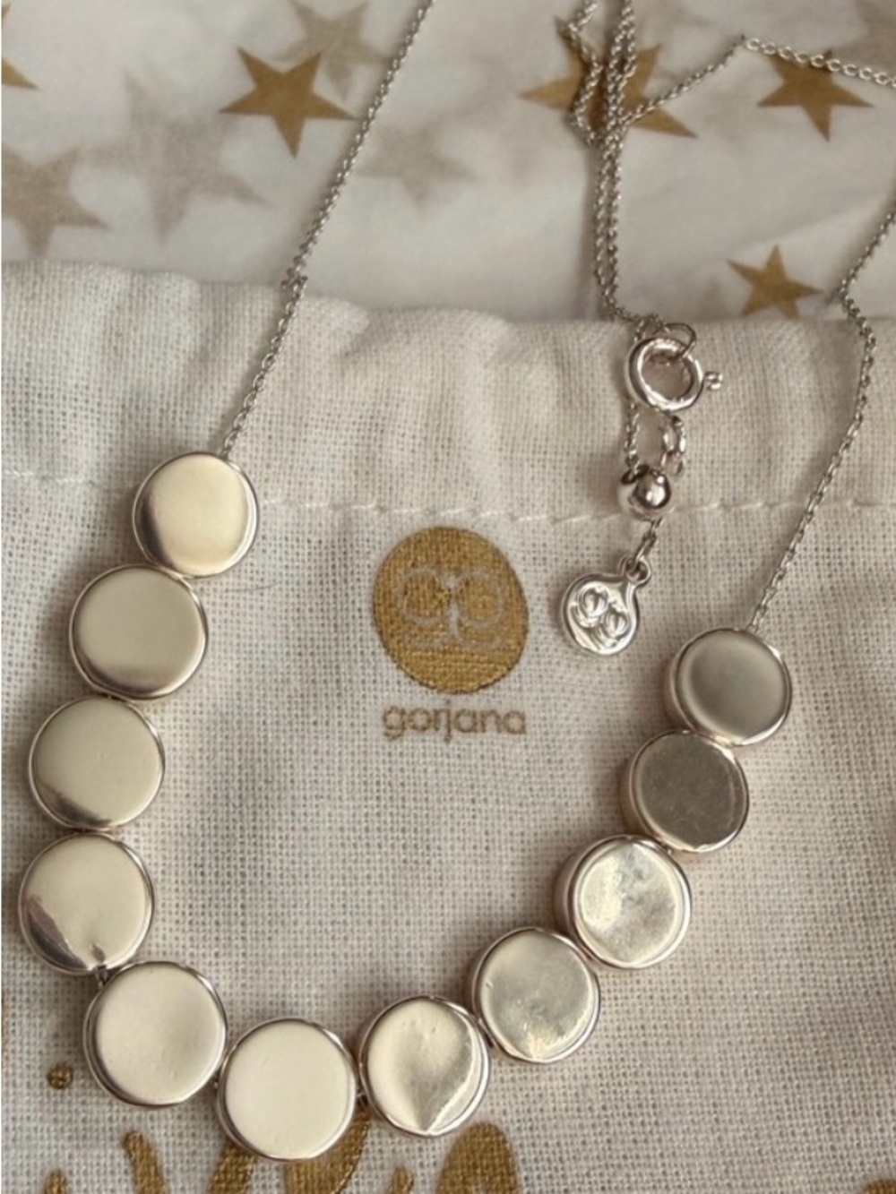Gorjana Silver Round Disc Necklace